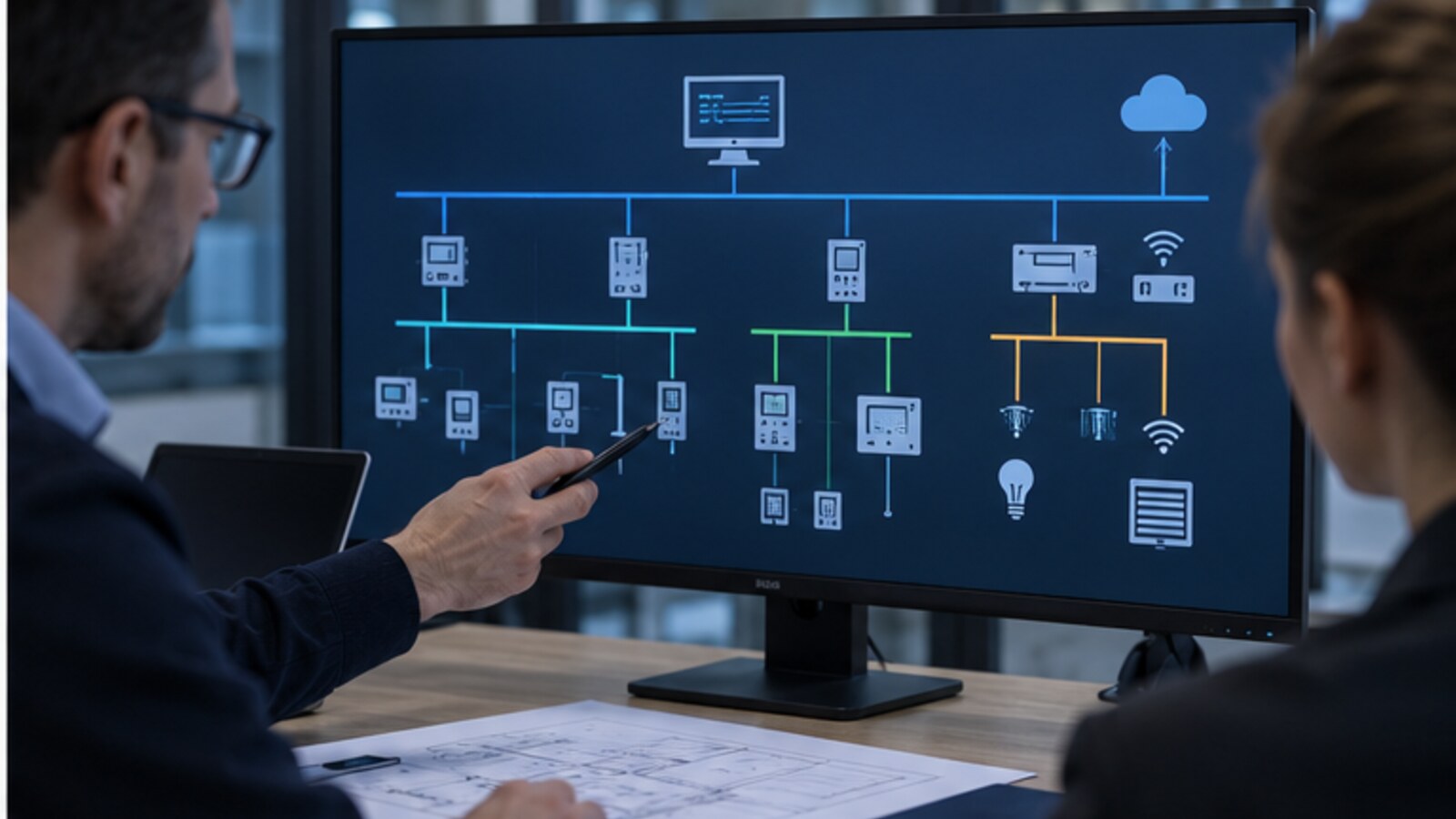 Réunion technique sur l’intégration BACnet Modbus et KNX dans une GTB