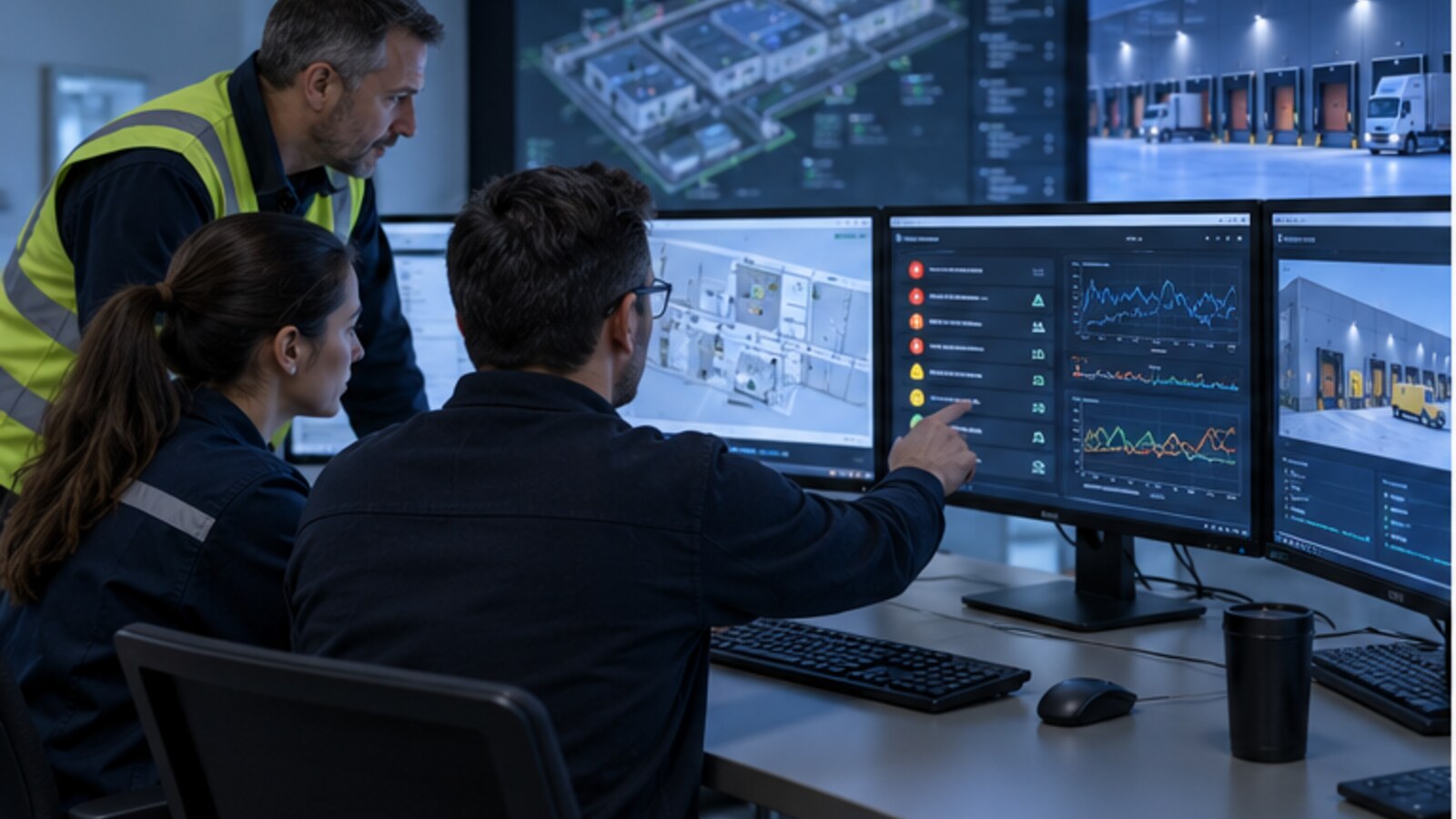 Commissioning réaliste d’une installation GTB avec techniciens et armoire fermée