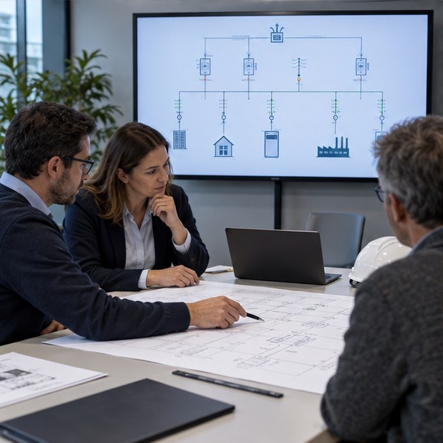 Réunion technique autour d’une architecture de plan de comptage GTB